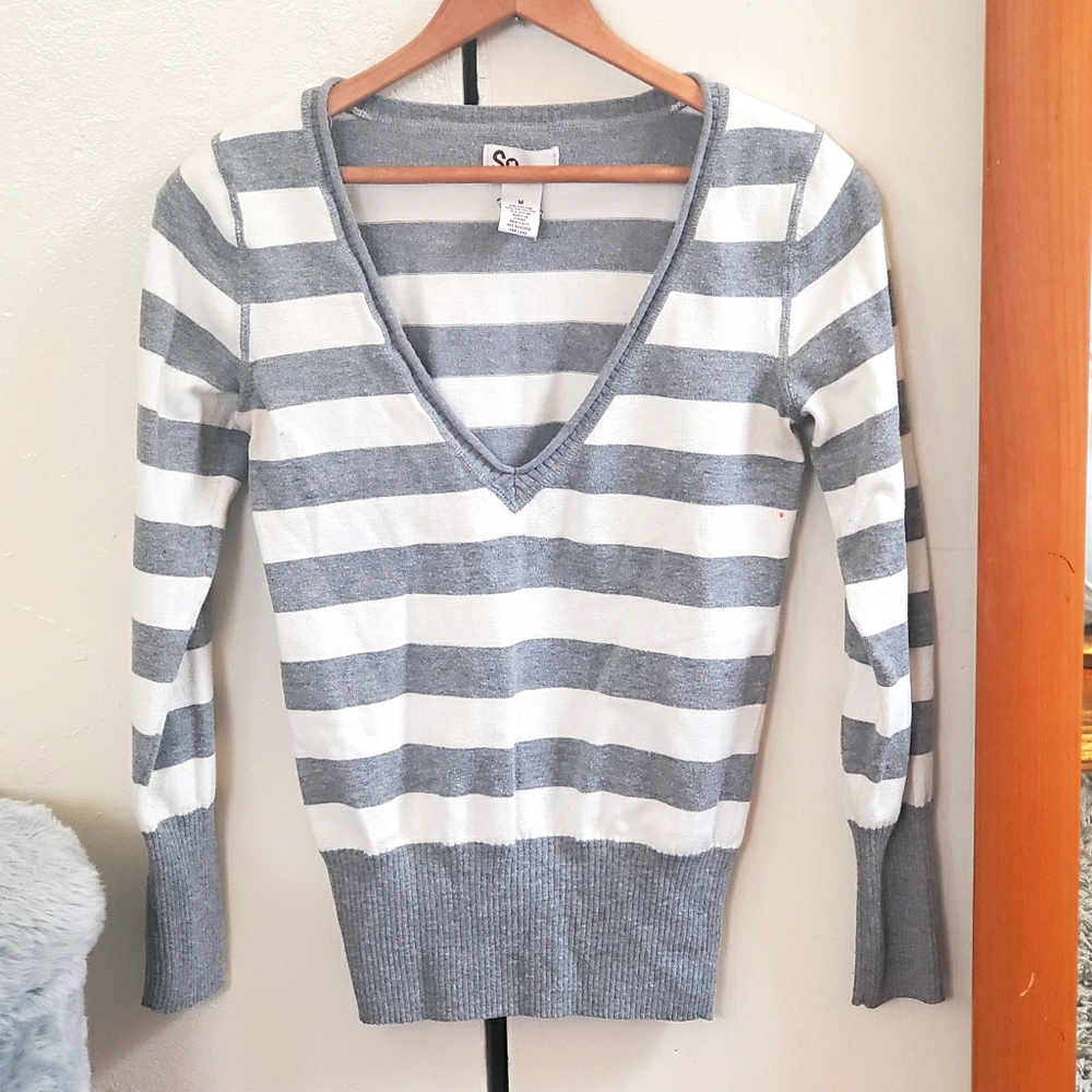 Grey and Ivory Sweater
